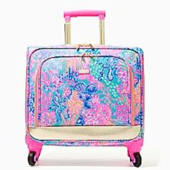 Lilly Pulitzer Carry On Luggage Suitcase Splendor in the Sand - Picture 3 of 17